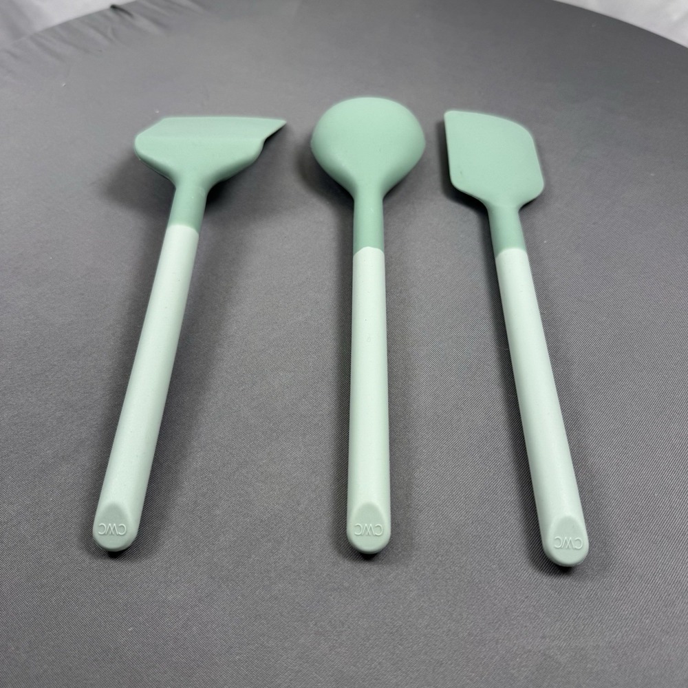 CWC Green 3PC Silicone Cooking Utensils - Picture 3 of 4